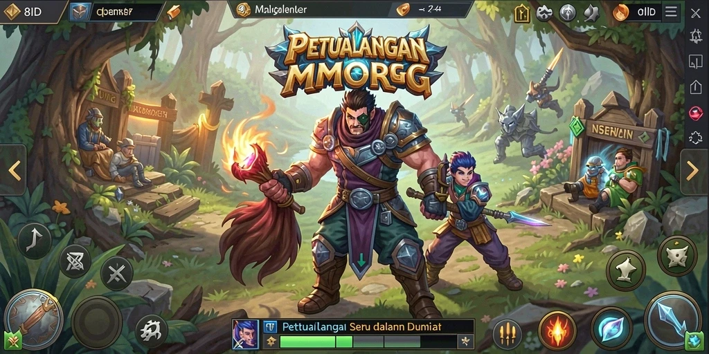 Tampilan menakjubkan dari gameplay MMORPG di 8ID.