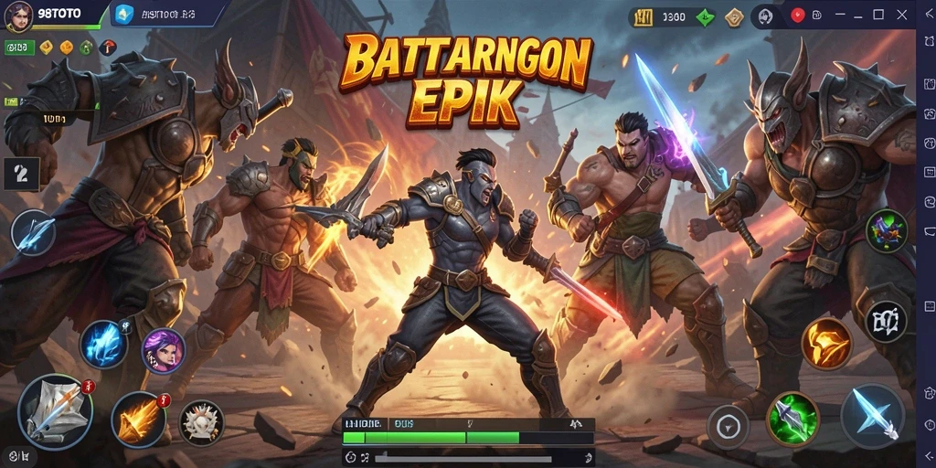 Gameplay seru di 98TOTO dengan aksi Battle Royale.