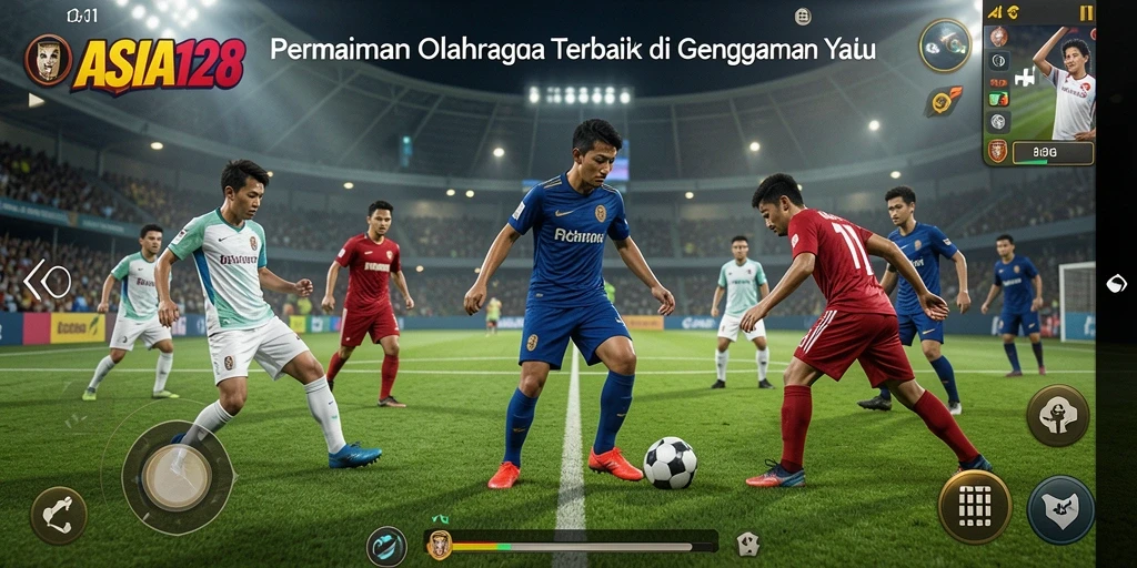 Tampilan gameplay seru dalam aplikasi olahraga ASIA128.