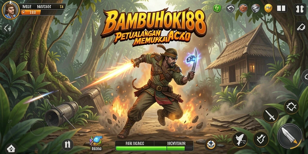 Screenshot menampilkan pertarungan seru dalam BAMBUHOKI88.