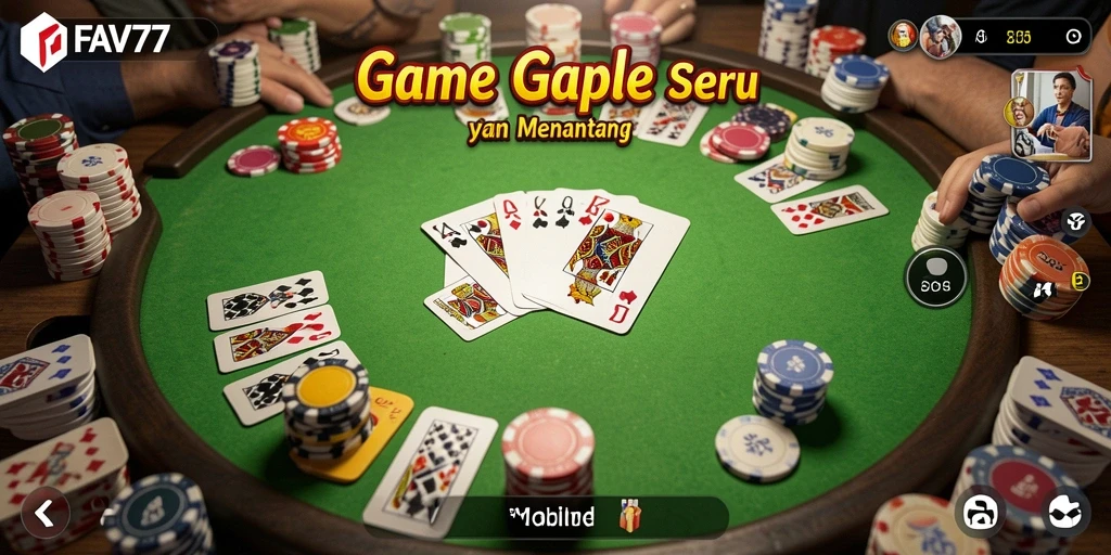 Tampilan gameplay Gaple yang mengasyikkan dan interaktif.
