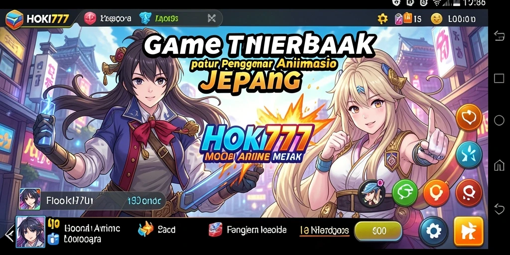 Screenshot gameplay HOKI777 menampilkan aksi seru karakter Anime.