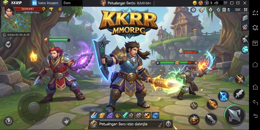 Tampilan gameplay menarik dan penuh aksi di dunia MMORPG.