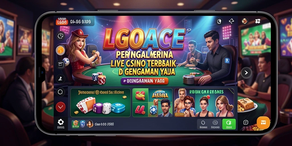 Gameplay seru LGOACE dengan dealer langsung yang profesional.