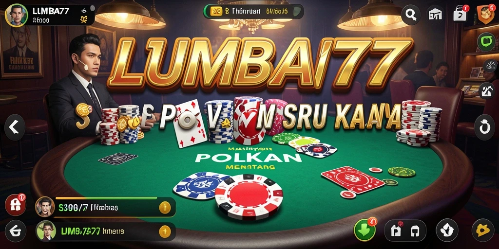 Tampilan gameplay seru saat bermain LUMBA77 poker.