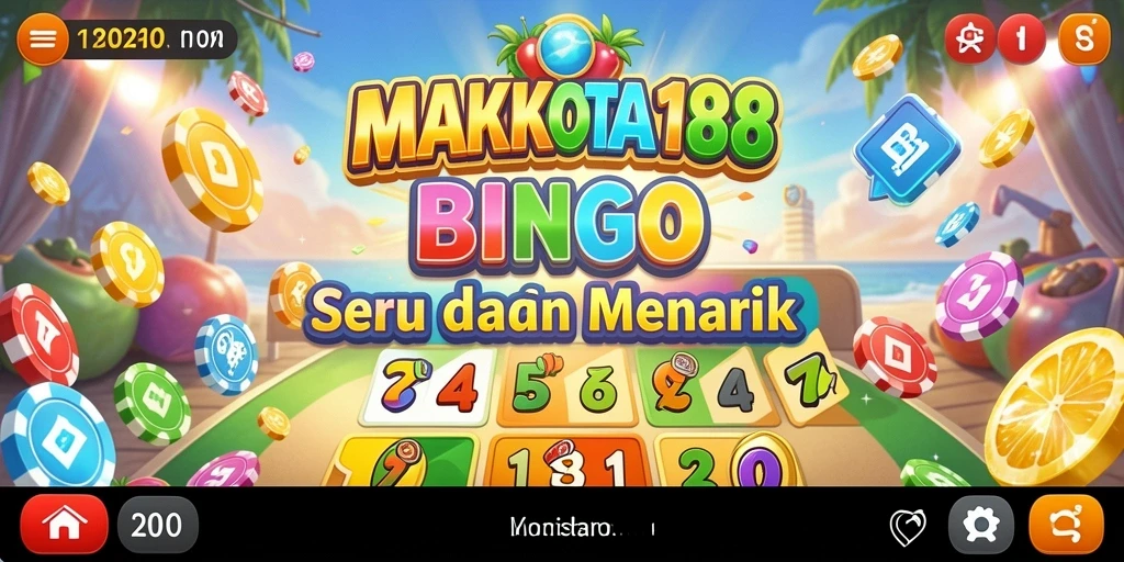 Tampilan gameplay seru dalam aplikasi MAHKOTA188 dengan Bingo yang mengasyikkan.
