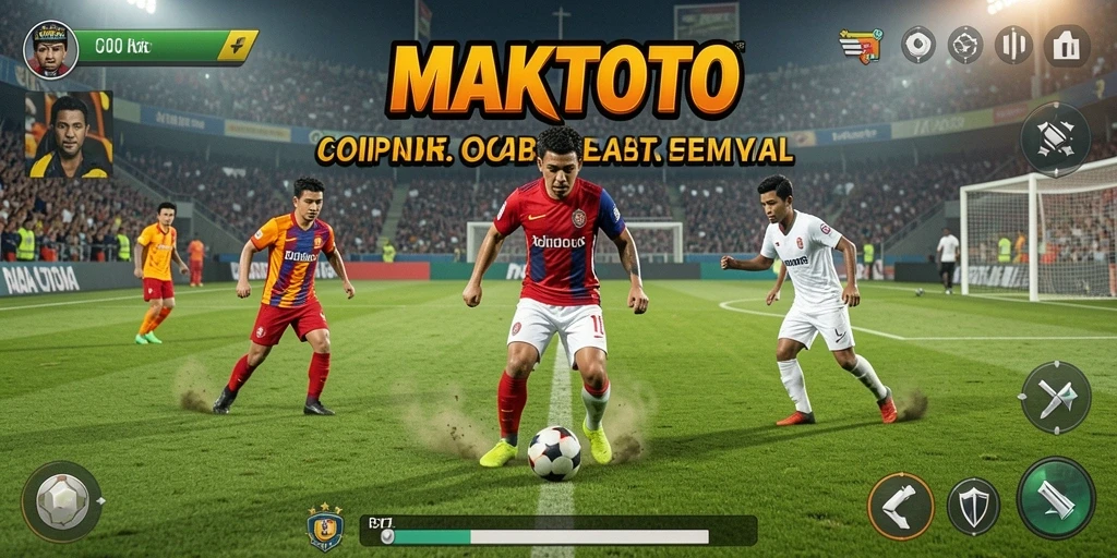 Screenshot gameplay MAKTOTO dengan aksi seru di lapangan.
