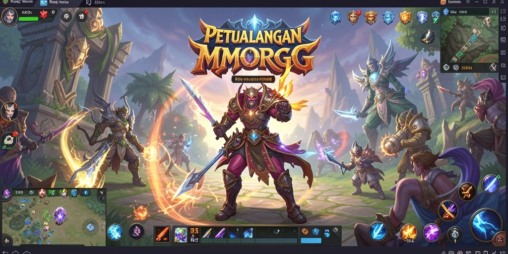 Screenshot RPOK menunjukkan aksi seru dalam gameplay MMORPG.