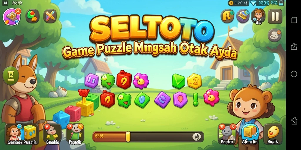 Screenshot gameplay SELTOTO menunjukkan tantangan Puzzle yang menarik.