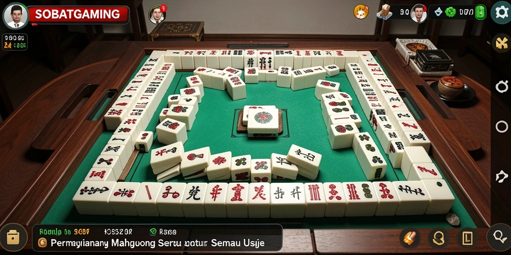 Tampilan menarik dari gameplay Mahjong SOBATGAMING.