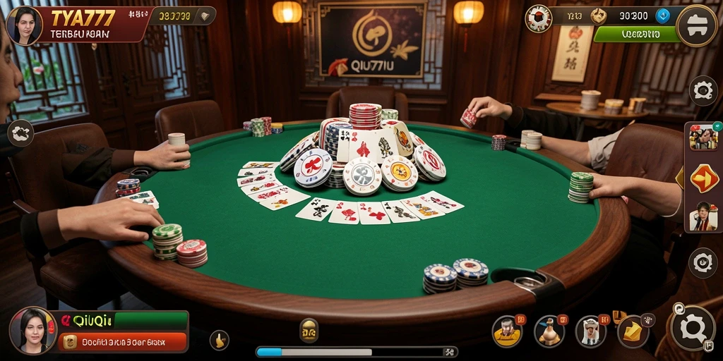 Tampilan menarik dari gameplay QiuQiu di TYA777.