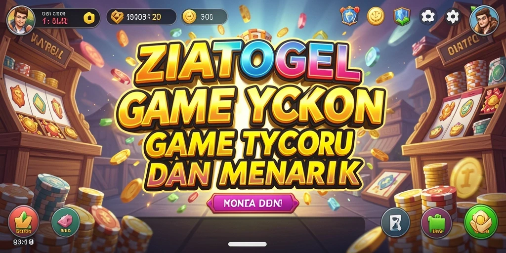 Menampilkan gameplay menarik ZIATOGEL dengan elemen Tycoon yang menantang.